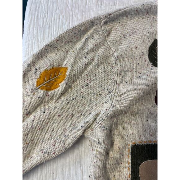 Vintage Croft & Barrow Autumn Cardigan Sweater L Moose- Bear- Leaves Cottagecore - Picture 10 of 11